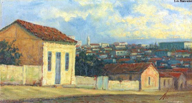 A casa de Orides em pintura de José Marcondes
