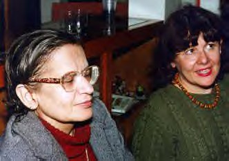 Orides Fontela com a poeta Dora Avanzi