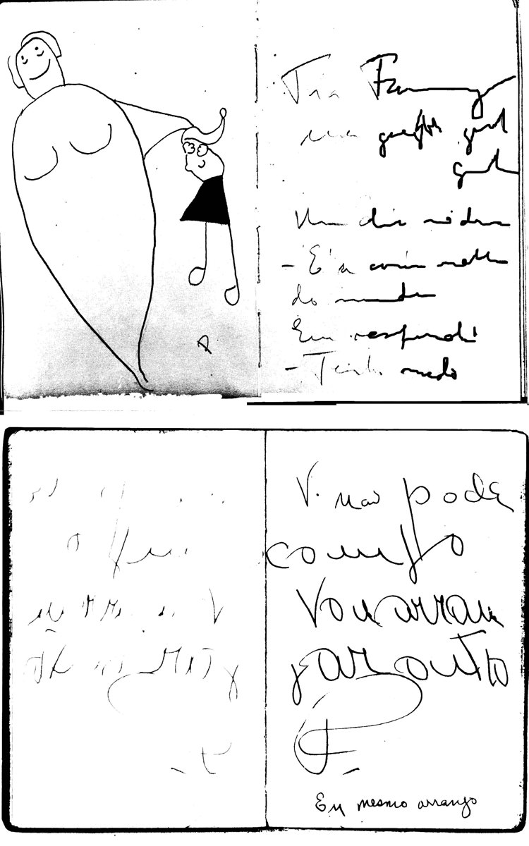 Página ilustrada do Álbum de Pagu